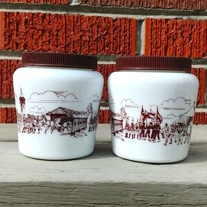 🇩🇪Oktoberfest/Bavarian vintage mid century set of small mustard/spice jars